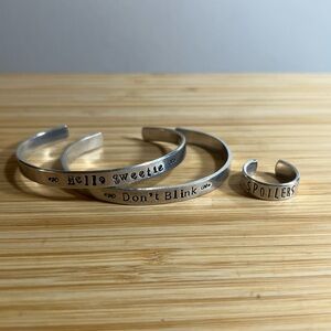 Doctor Who Stamped Bracelet Bundle
